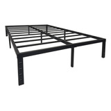 Base De Cama Matrimonial Con Plataforma De Metal De 14 Pulga