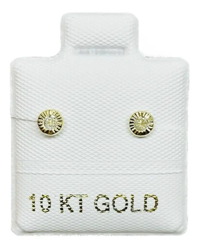Broquel Biselado Oro Macizo 10k Garantizado N.3