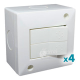 Caja Exterior 4262 Cambre + 2 Modulos Punto 9500 Pack X4