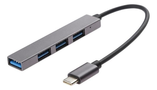 Hub Tipo C Usb Con Led 4 En 1 Para Celulares, Mac, Win 