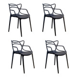 4 Cadeiras Allegra Berrini Master Empilhável Cores Protec Uv