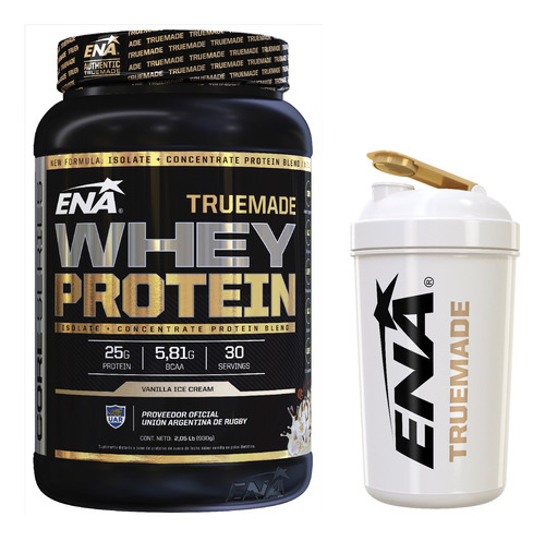 True Made Whey Protein Ena  Suplementos Proteina + Shaker