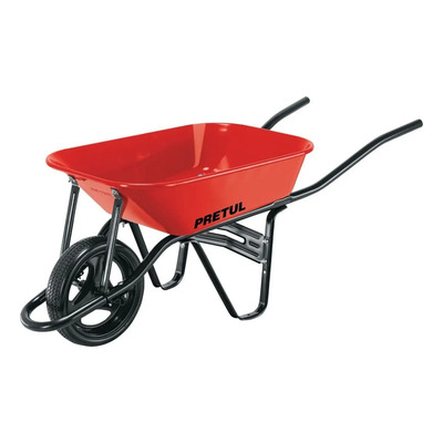 Carretilla 3.5ft3 Roja Llanta Impochable, Pretul 20674 | Envío gratis