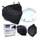 Kn95 Mascarillas Negro Caja10pz Cubrebocas Certificados