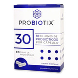 Probiotix | 30 Billones De Probióticos | 10 Cepas | 30 Cáps. Sabor Sin Sabor