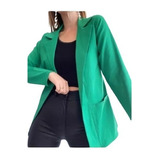 Blazer De Bengalina Largo Elastizado Talles Especiales