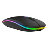 Mouse Sem Fio Recarregável Wireles Optico Led Rgb Ergonômico