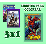 Kit Librito Para Pintar E Imprimir En Casa Spiderman + 3x1 