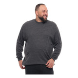 Suéter Malha Plus Size Bigshirts Cinza Mescla