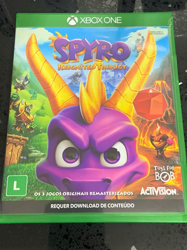 Jogo Spyro The Dragon Xbox One Dvd Midia Física Não Há Dlc 