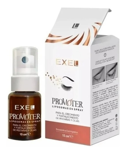 4 Unid - Promoter Exel Spray Crecimiento P/ Cejas 15ml 