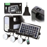 Kit Led Solar 3 Bombillos Led Panel  Usb Gdlite Lampara