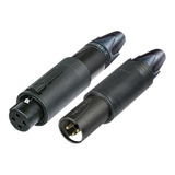 Conector De Audio Xlr Neutrik, Nc3fb, Unisex 3 Polos, Black.