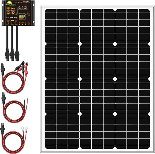 Suner Power Kit De Panel Solar Monocristalino De 50 W, 12 V,