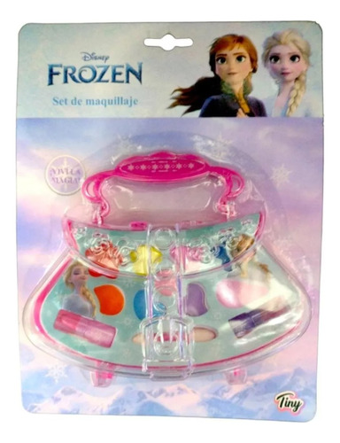 Maquillaje Infantil Set En Carterita Sombras Y Labial Frozen