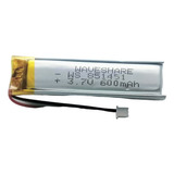 Bateria Litio Recarga.  De Li-po 3.7v 600ma Conector Ph 1.25