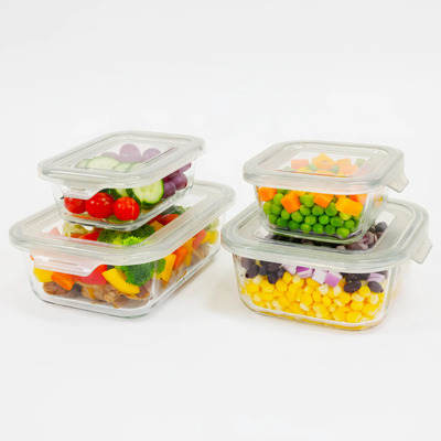 Contenedores Tóper De Vidrio Herméticos Con Tapa (4 Piezas) | MercadoLibre