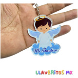 Llavero Bautizo Mayoreo Recuerdo De Angelito 36pz