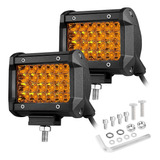 2 Luces Led Ámbar De 4 Pulgadas Y 144 W, Luces Led De ...