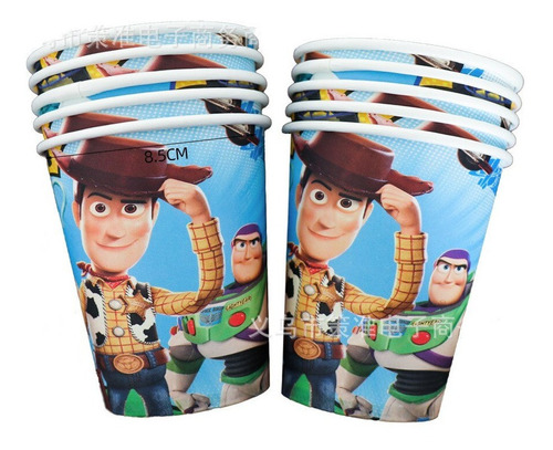 Vasos Toy Story Cotillón Cumpleaños  10 Unidades 