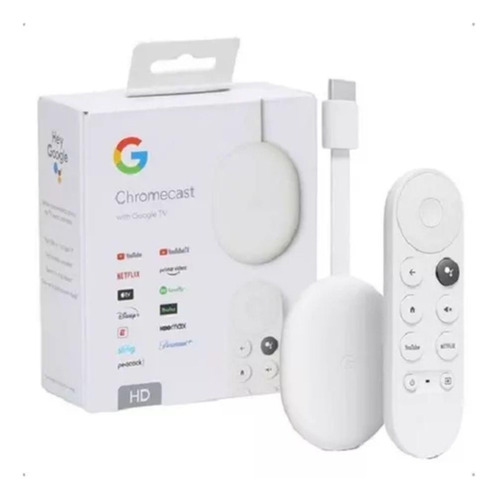 Google Chromecast With Google Tv De Voz Hd 8gb Snow Com 2gb