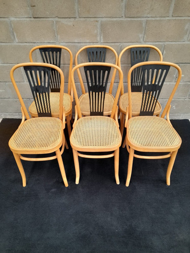 Antiguo Juego 6 Sillas Thonet Mod 661 Originales Polacas