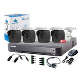 Kit Cctv Profesional Hikvision  4 Cam 5mp Full Hd Tienda9cl