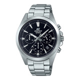 Reloj Casio Edifice Efv-630d-1a Acero Wr 100m Plateado Negro