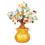 Shaoke 2x Mini Árvore De Dinheiro De Cristal Bonsai Estilo