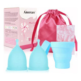 2copas Menstruales Cup + 1 Vasos Esterilizadores  Anti Fugas