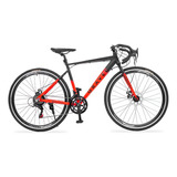 Mountain Bike Gravel Asphalt  2023 R700 51cm 14v Frenos De Disco Mecánico Cambios Shimano A050 Y Shimano Tz500 Color Rojo Con Pie De Apoyo