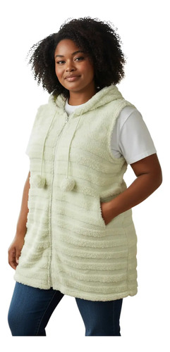 Chaleco Teddy Polar Ligero Para Invierno Calientito Dama