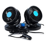 Ventilador Dual Doble Cabeza Carro Cigarrera Movim Ajustable