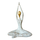 Escultura Yoga Figura 33x22x11 Cm Deco Meditacion Reiki