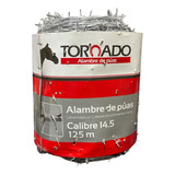 Alambre De Púas Calibre 14.5 X 125mts Rollo Tornado 