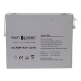 Batería Solar 12v 75ah Agm Recargable Tecnigreen