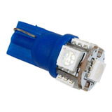 Lampara Led T10 W5w 5 Led Lampara Luz Posicion 12v Azul