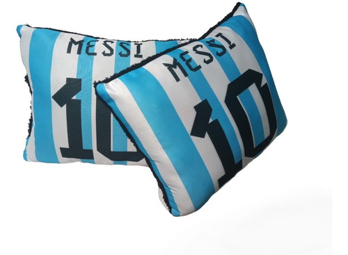 Messi Almohada Cojín Decorativo Argentina Par