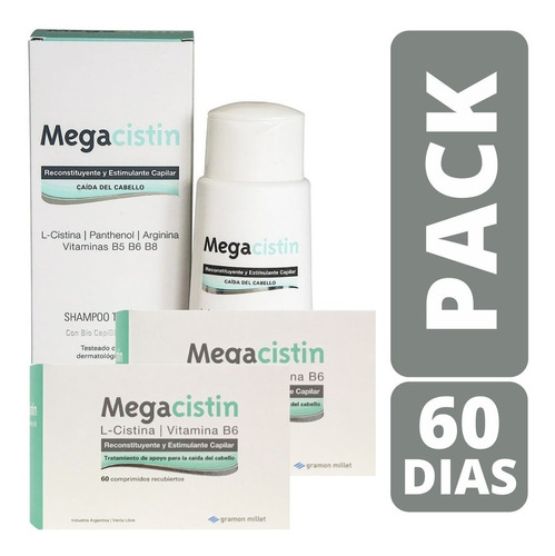 Megacistin Combo Tratamiento Completo - 2 Shampoo + 2 Compri