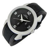 Reloj Montreal Hombre Ml1497 Agujas Luminosas Malla Silicona