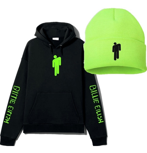 Buzo Billie Eilish / Canguro Capucha Unisex + Gorra