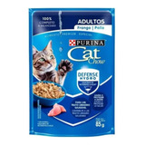 Alimento Cat Chow Hydro Defense Plus+  Para Gato Adulto Sabor Pollo En Sobre De 85g