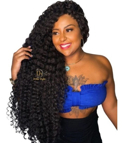 Cabelo Orgânico Natural Cacheado Ondulado 9telas 80cm 300gr 