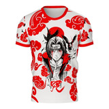 Camiseta Camisa Akatsuki Itachi Uchiha Nuvens Anime Ref0208