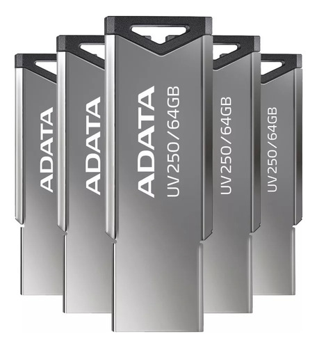 Kit 5 Memoria Usb 32gb Adata Metalica Auv250-32g-rbk 2.0 