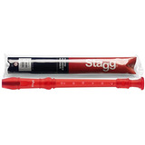 Flauta Dulce Soprano Stagg Rec-bar/trd, Rojo Translúcido