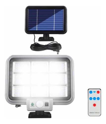 Lampara Solar 6 Cob Reflector Recargable Sensor Fotocélula