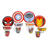 Vajilla De Porcelana 12 Piezas Marvel Super Héroes