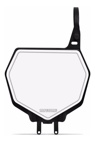 Placa Porta Numeros Motocross-enduro Pro Tork Negro-blanco
