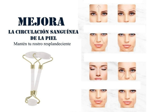 Rodillo Jade Facial Guacha Masajeador Antiarrugas